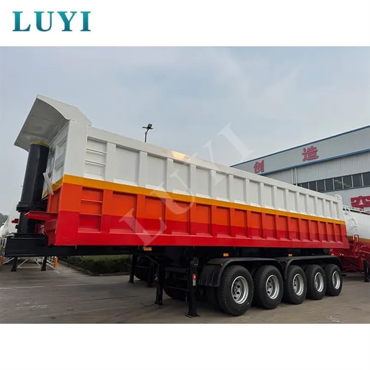 5-axle Heavy-duty 120-ton Rear Dump Trailer, Carbon Steel Self-unloading Truck Trailer factory