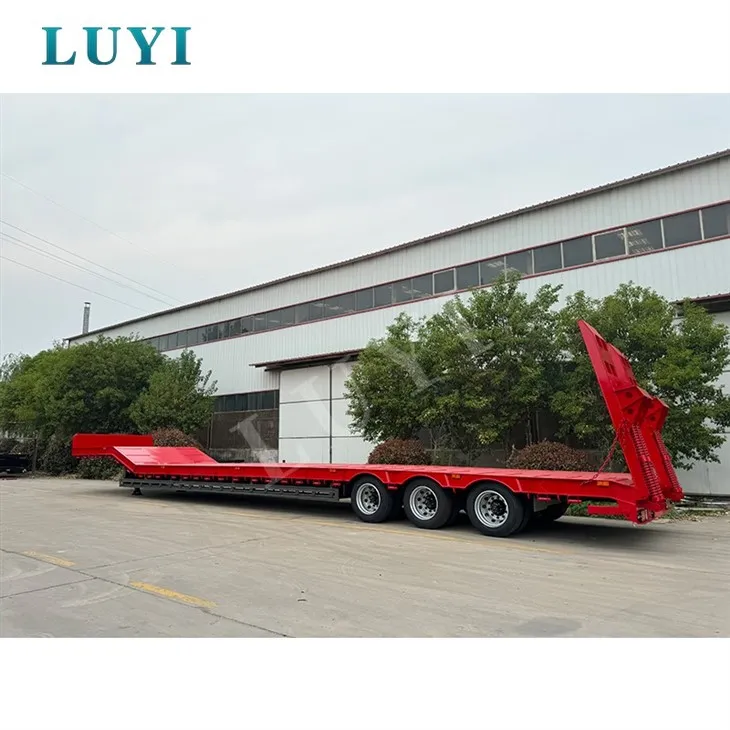 Low Flatbed Semi Trailer Heavy Duty high quality